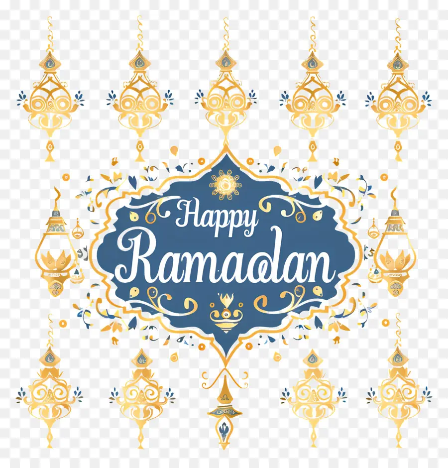 Feliz Ramadã，Lanternas PNG