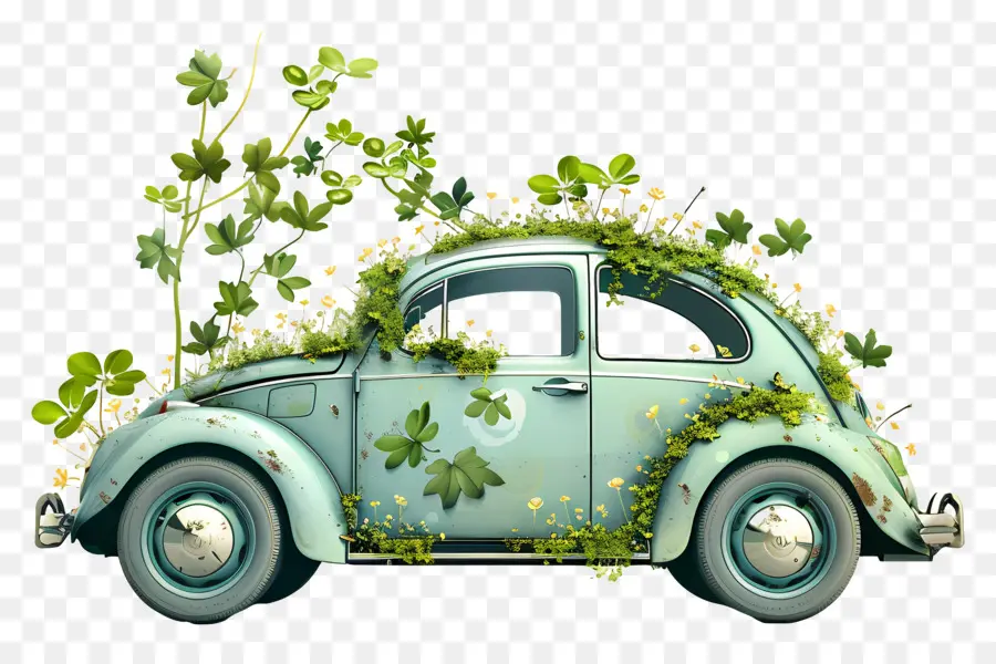 Primavera Carro，Volkswagen Beetle Vintage PNG