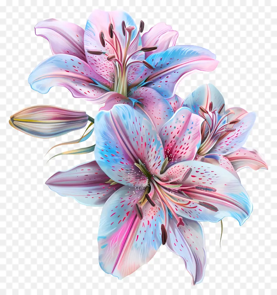 Lily，Flores De Lírios Rosa PNG