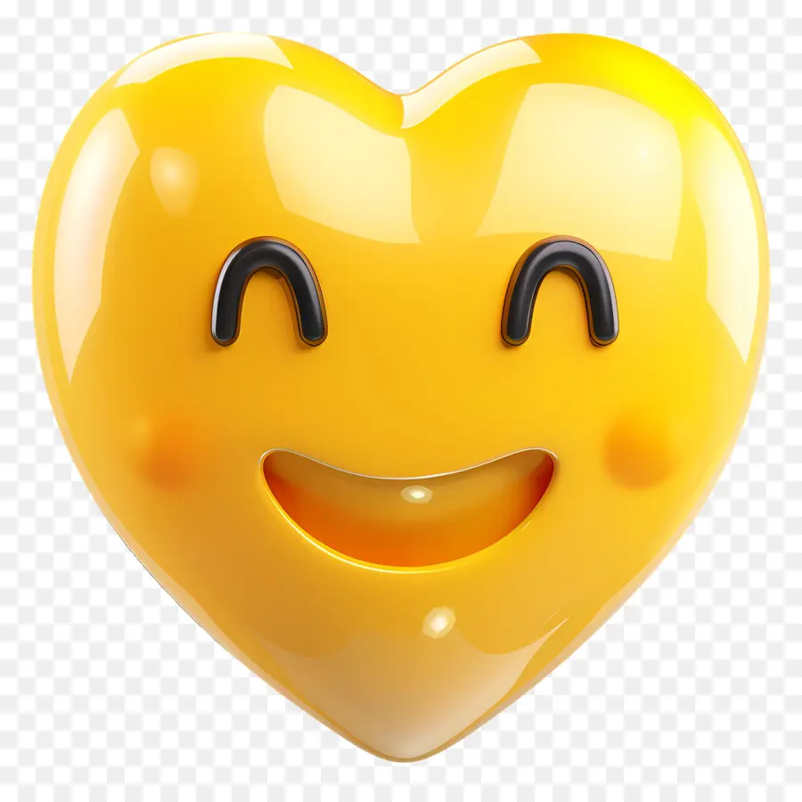 Emoji，Emoji Do Coração Amarelo PNG