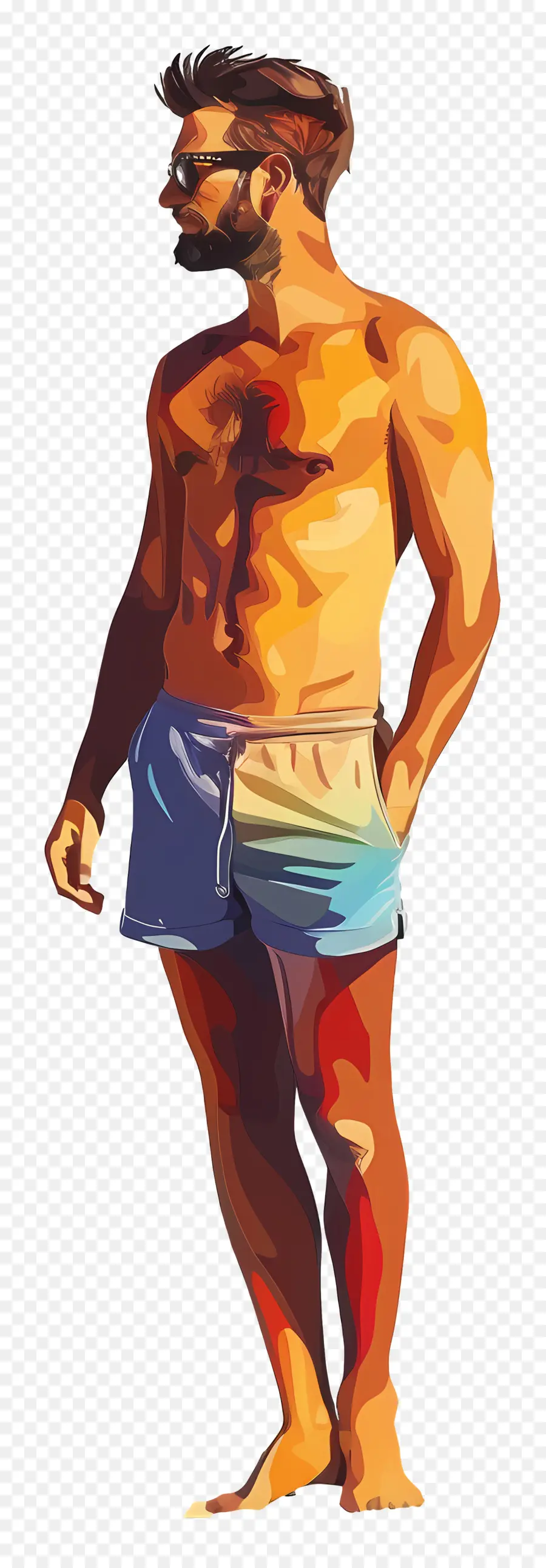 Corpo De Praia De Homem，Homem Musculoso PNG