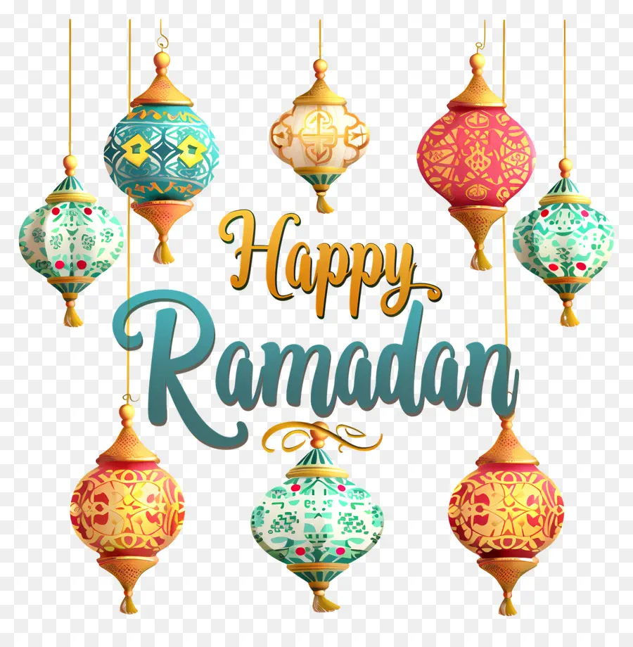 Feliz Ramadã，Lanternas Do Ramadã PNG