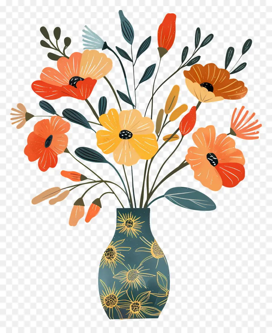 Vaso Com Flores，Arranjo De Flores PNG