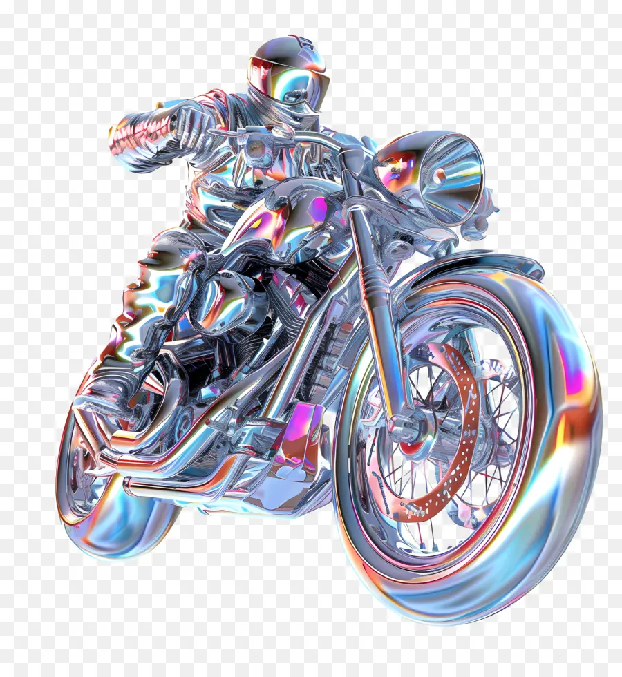 Motociclista，Motocicleta Neon PNG
