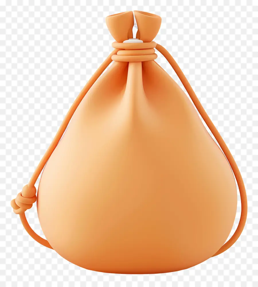 Bolsa Bolsa，Bolsa Com Cordão Laranja PNG