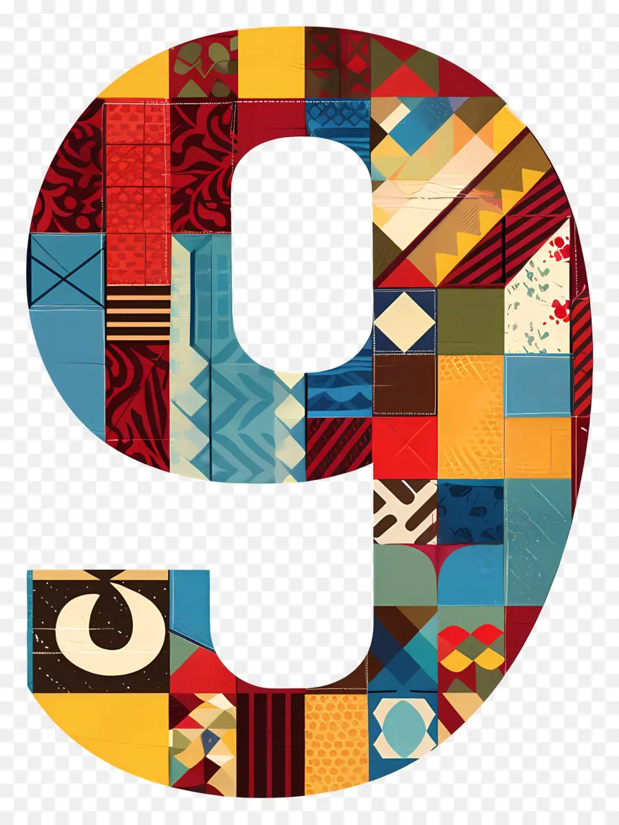 Número 9，A Arte Abstrata PNG