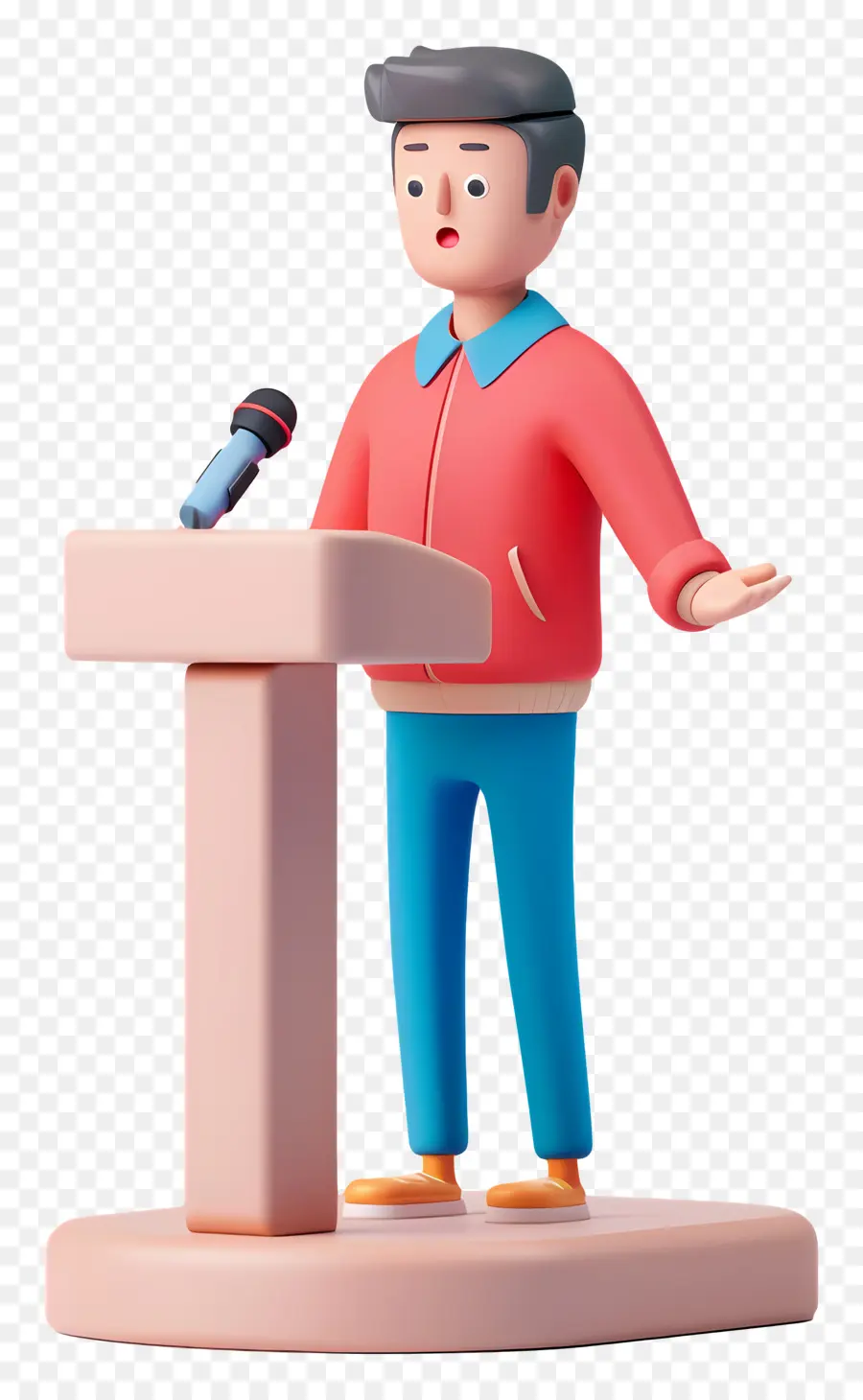 Competição De Debate，Homem No Pódio PNG