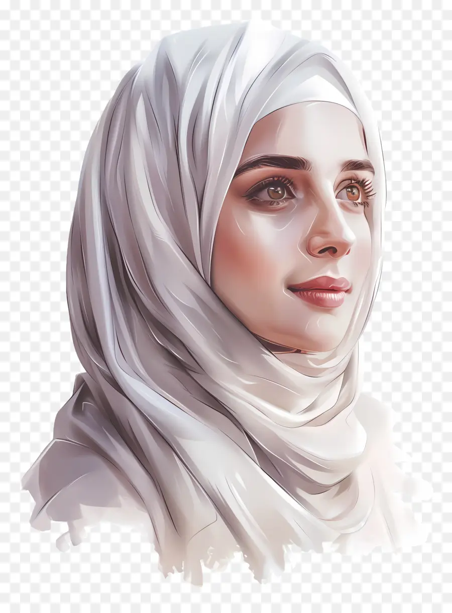 Mulher Muçulmana，Pintura Digital PNG