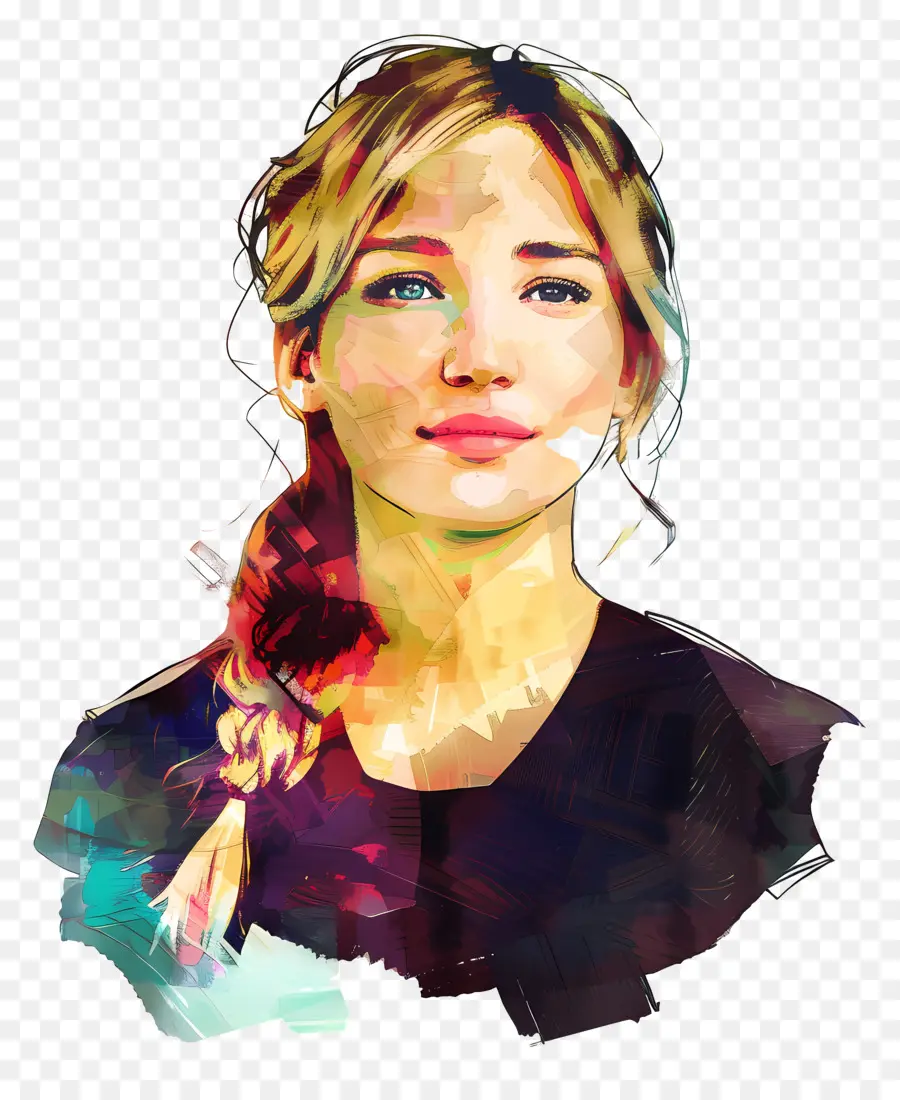 Jennifer Lawrence，Pintura Digital PNG