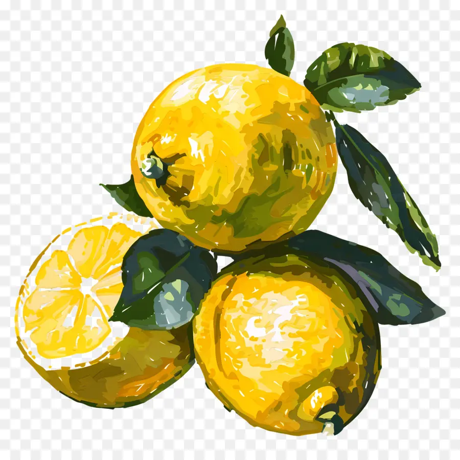 Limões，Pintura Digital PNG