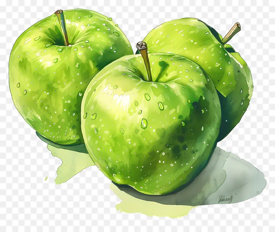 Apples Da Granny Smith，Maçãs Verdes PNG