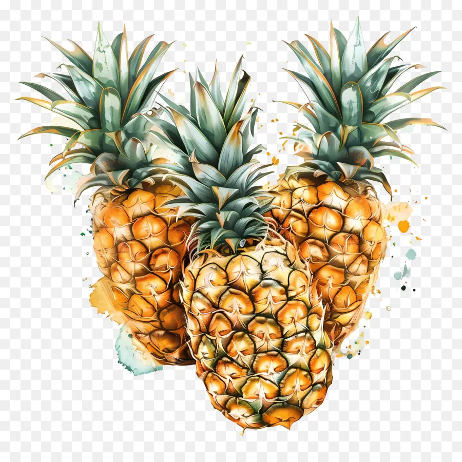 Pineapples，Tinta Amarela PNG