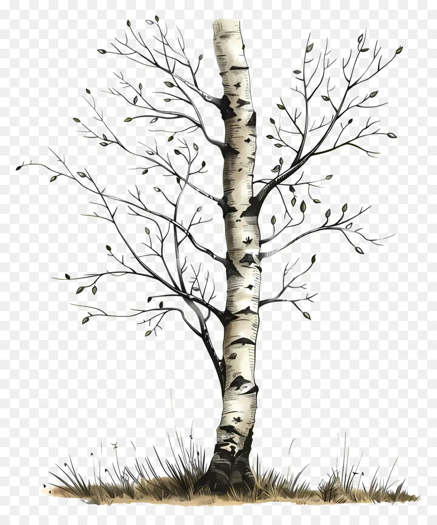 árvore De Vidoeiro，árvore De Pintura PNG