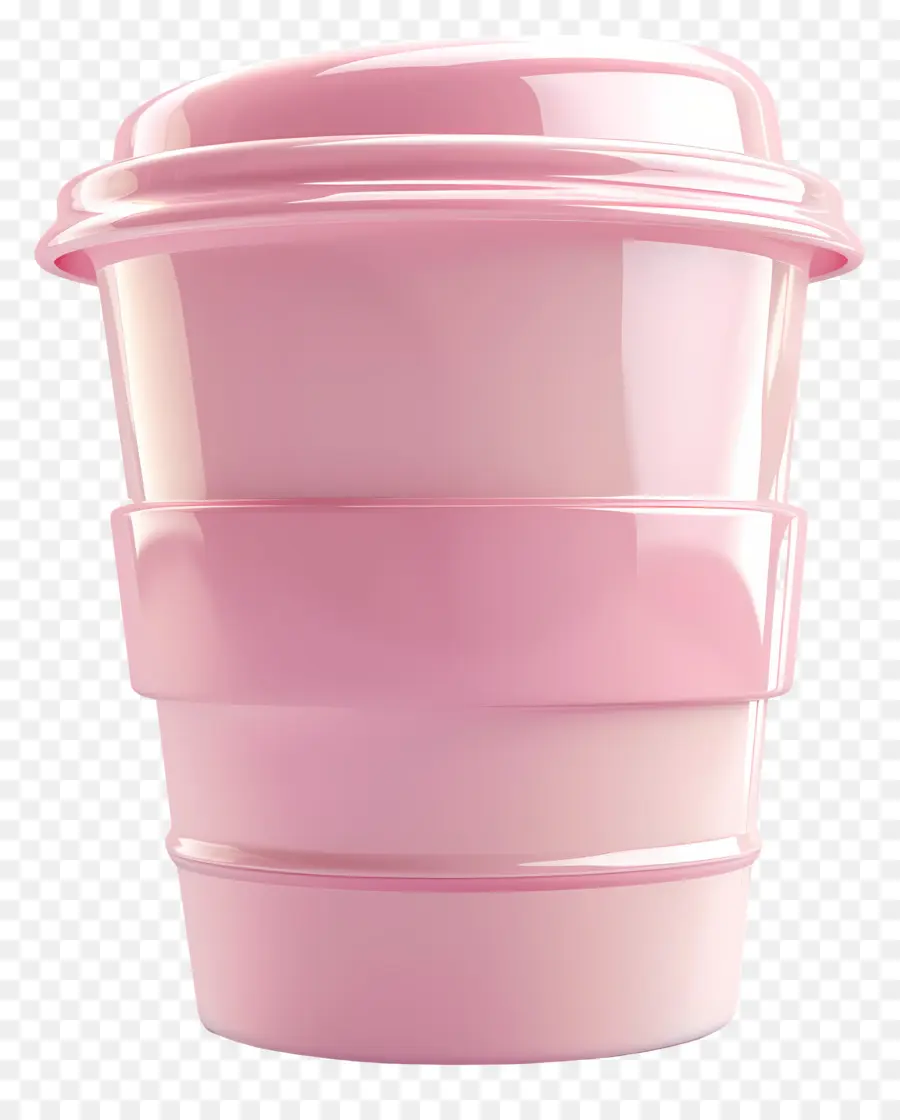 Xícara De Café，Copo De Plástico Rosa PNG