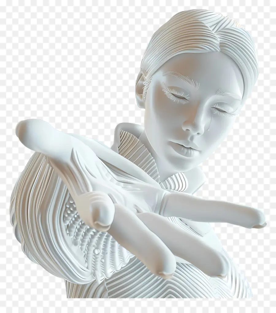 Mão Para A Frente，Escultura 3d PNG