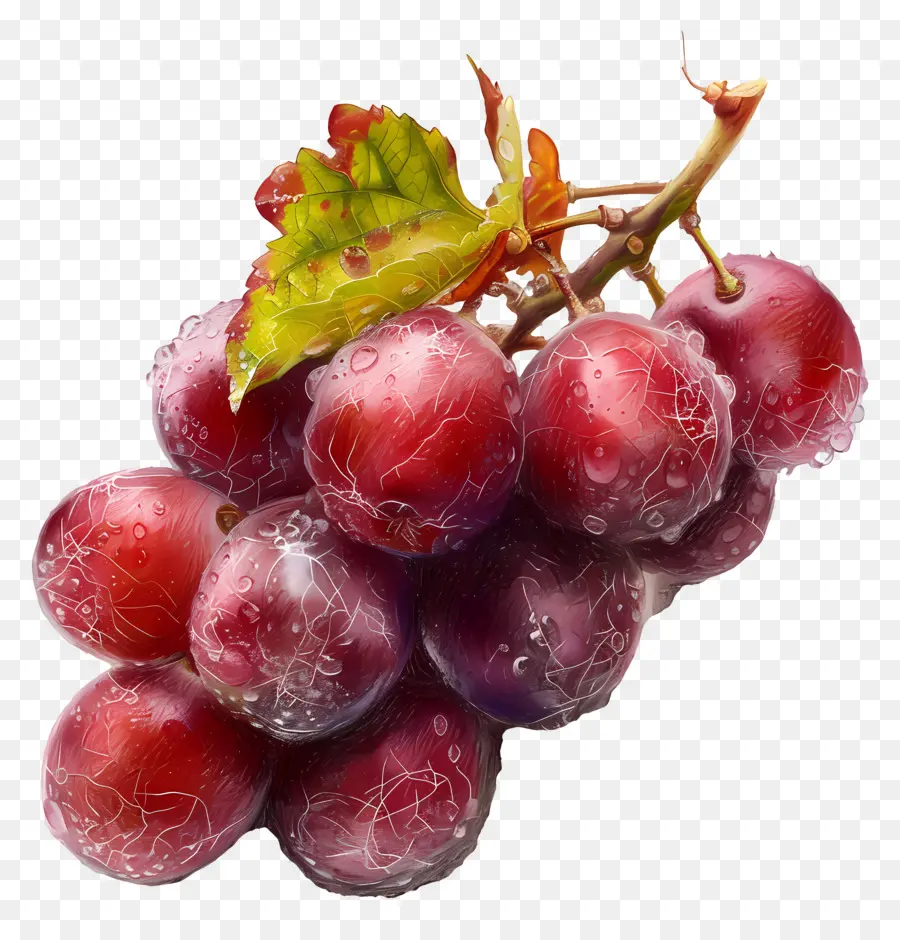 As Uvas Vermelhas，Gotículas De Orvalho PNG