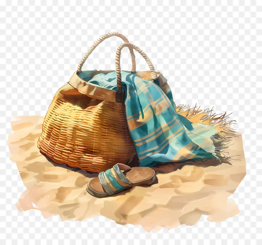 Bolsa De Praia，Sandálias PNG