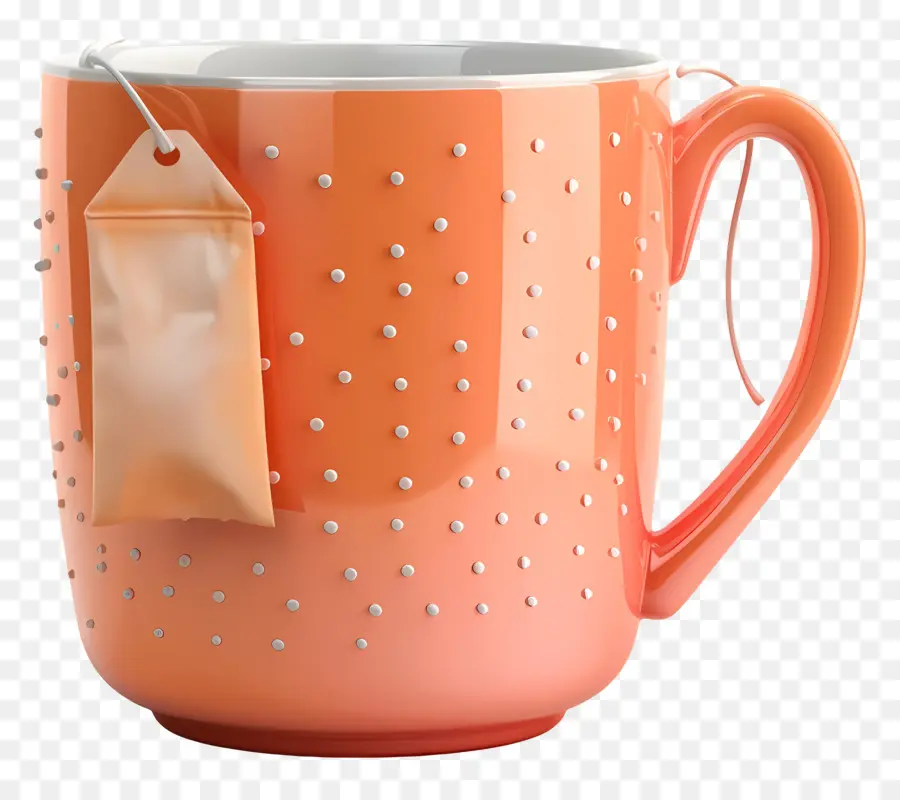 Caneca Com Saquinho De Chá，Caneca Laranja PNG