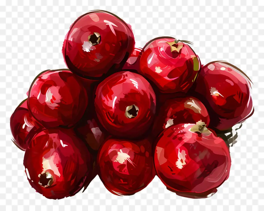 Cranberries，Maçã Vermelha PNG