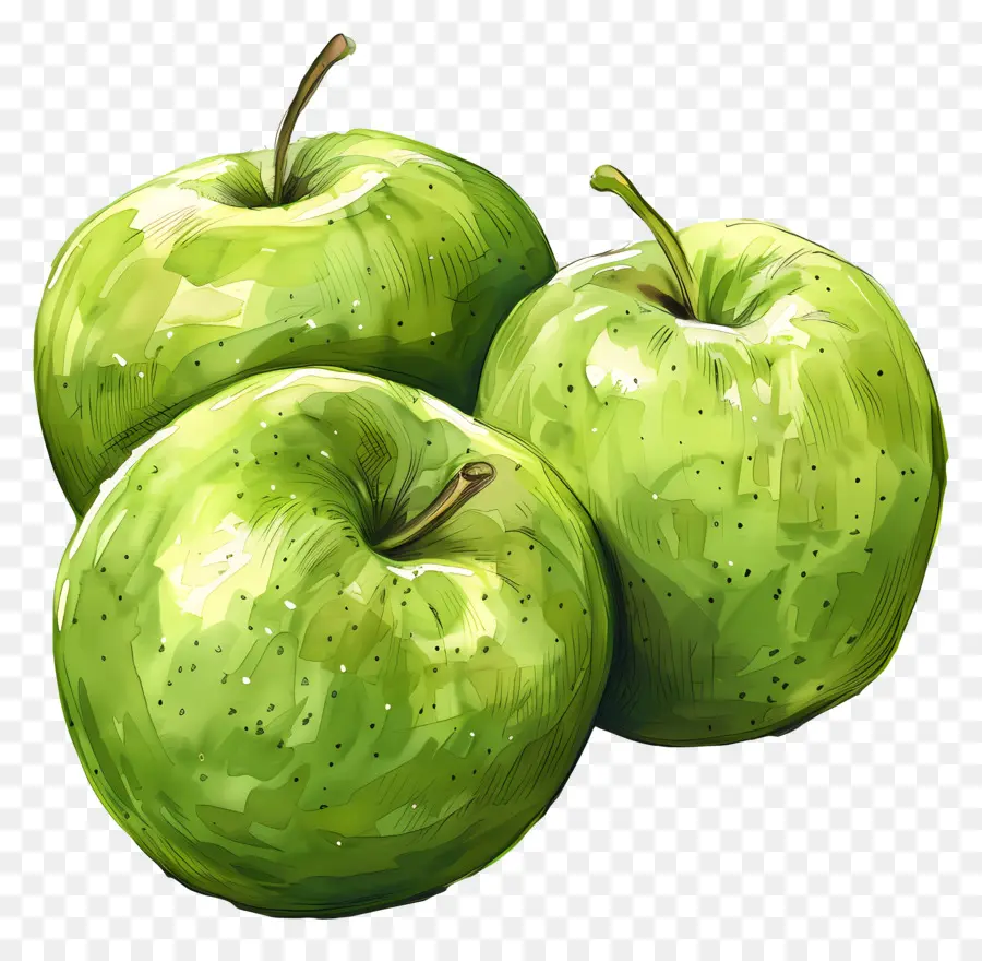 Apples Da Granny Smith，Maçãs Verdes PNG