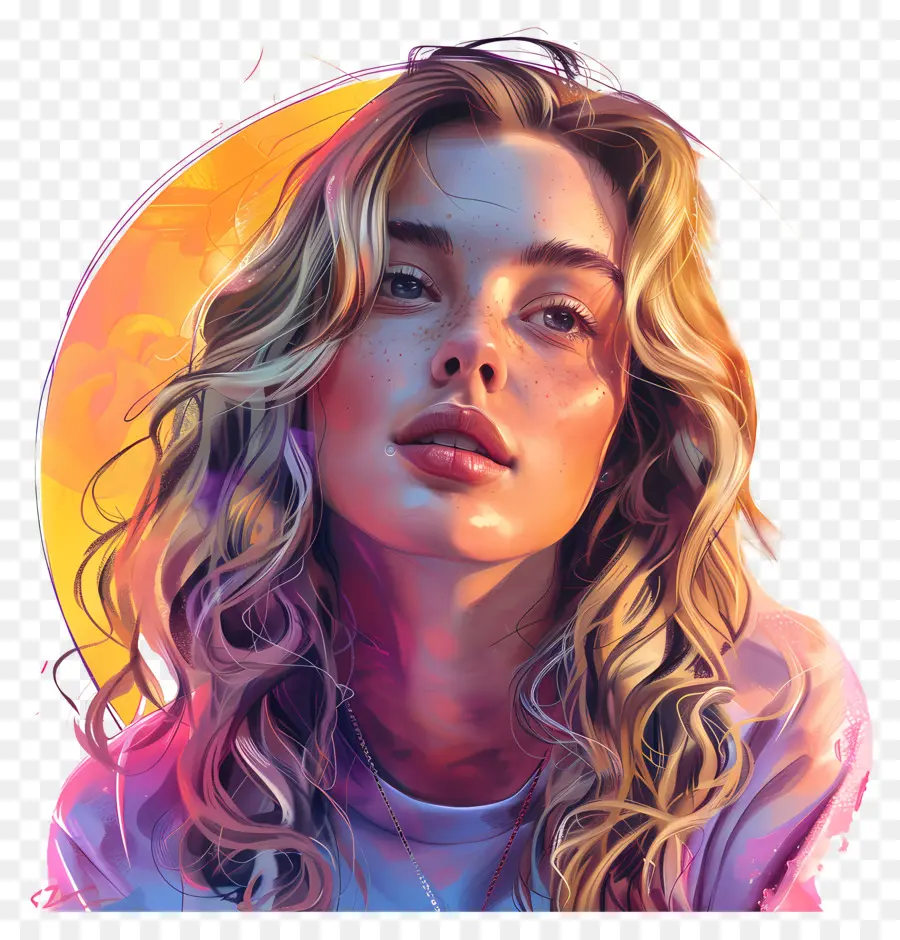 Sydney Sweeney，Longos Cabelos Crespos PNG