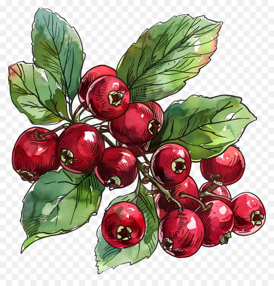 Cranberries，A Red Apple PNG