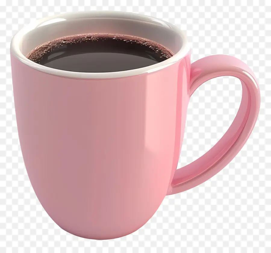 Xícara De Café，Cor De Rosa Da Copa PNG