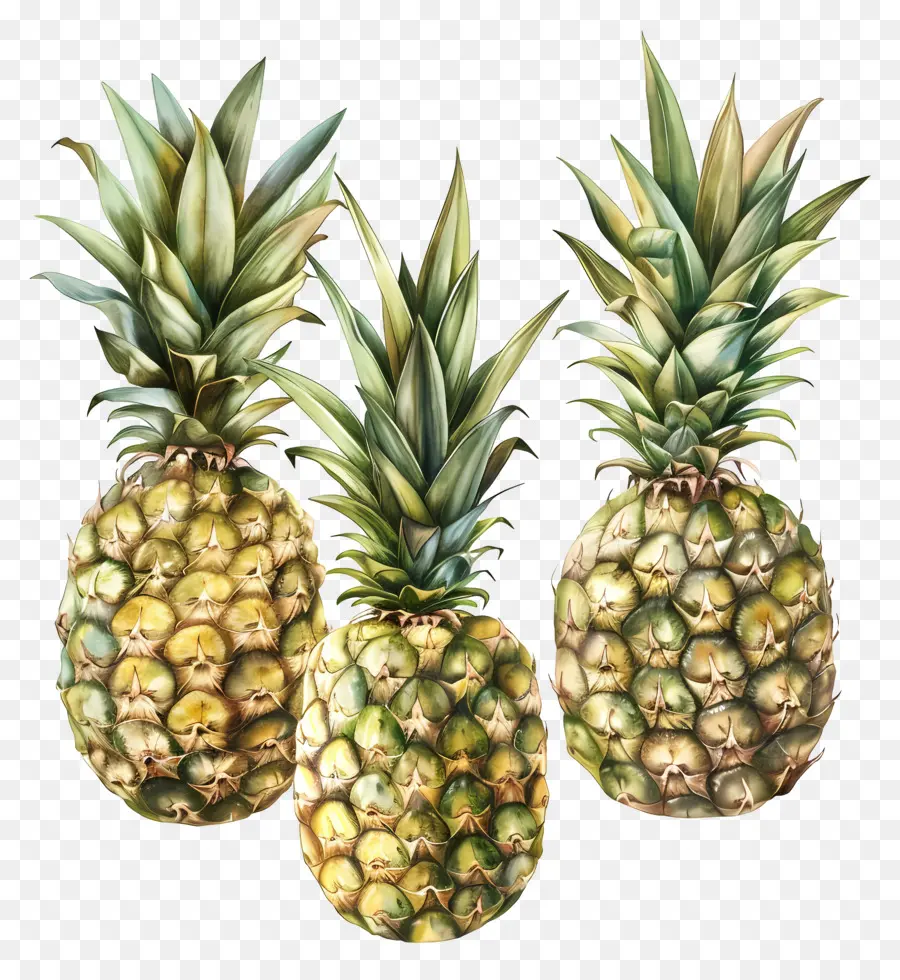 Pineapples，Frutas Tropicais PNG