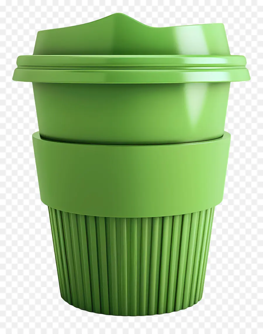 Xícara De Café，Copo De Plástico Verde PNG
