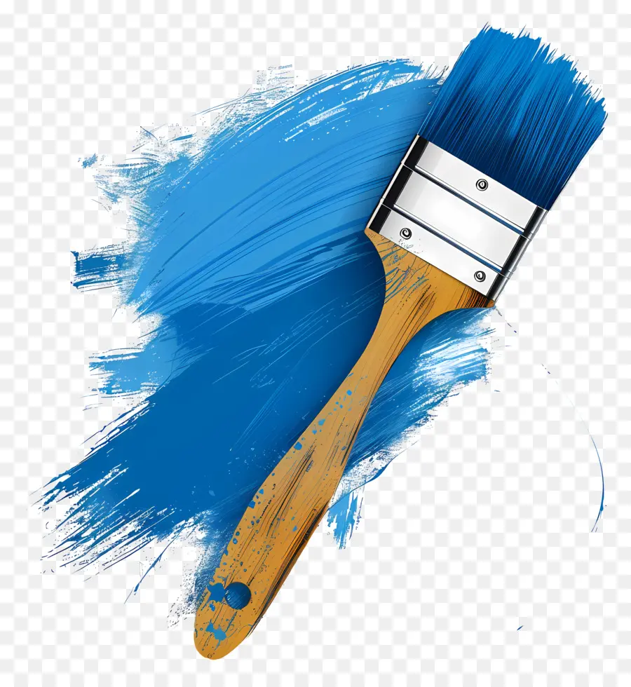 Pincel De Pintura，Azul Pincel De Pintura PNG