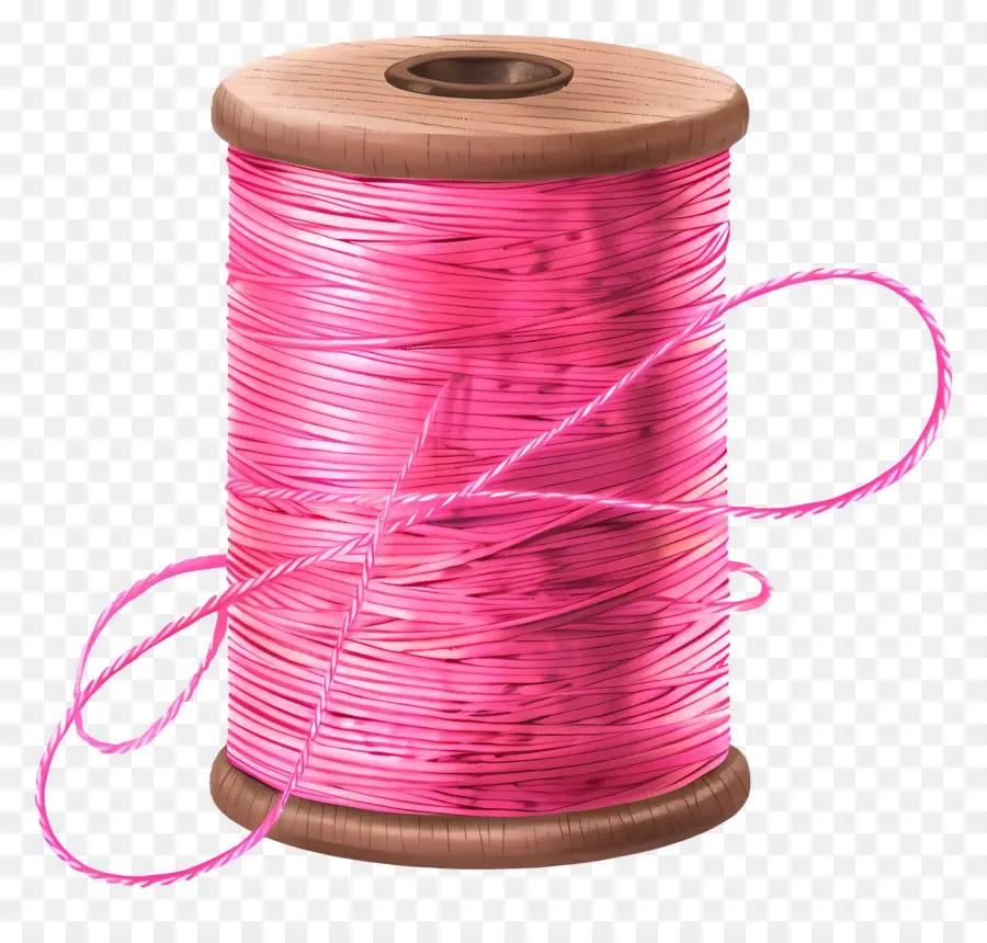 Carretel De Thread，Tópico Rosa PNG