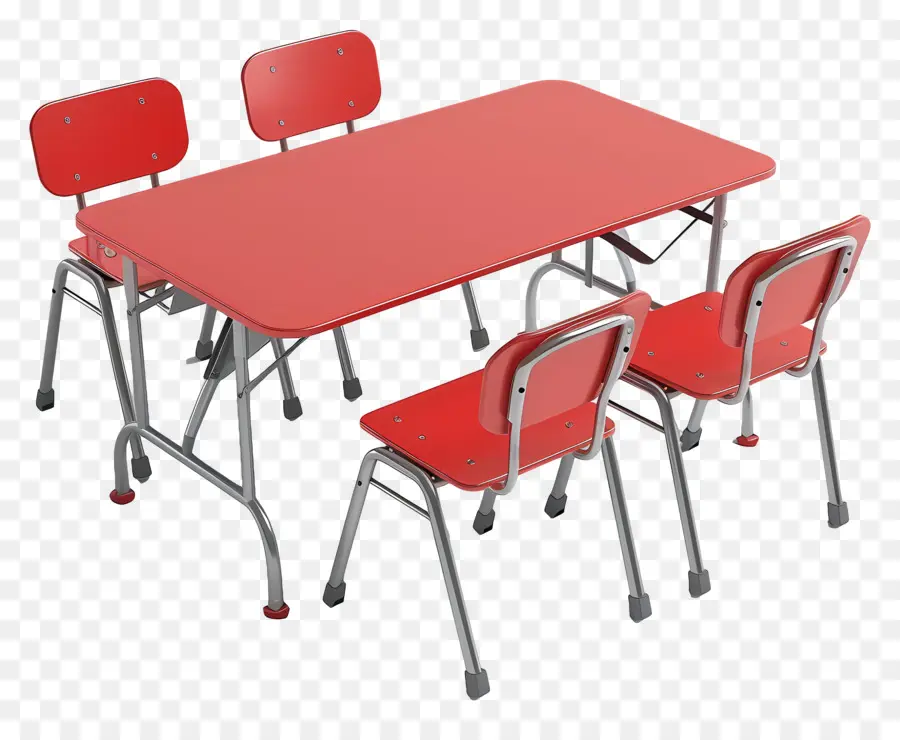 Tabela De Sala De Aula Vermelha，Mesa Vermelha PNG