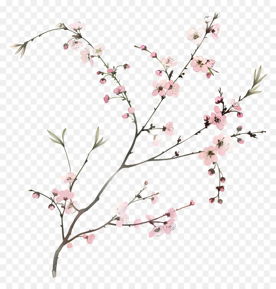 Flores Cor De Rosa，Sakura Flores PNG