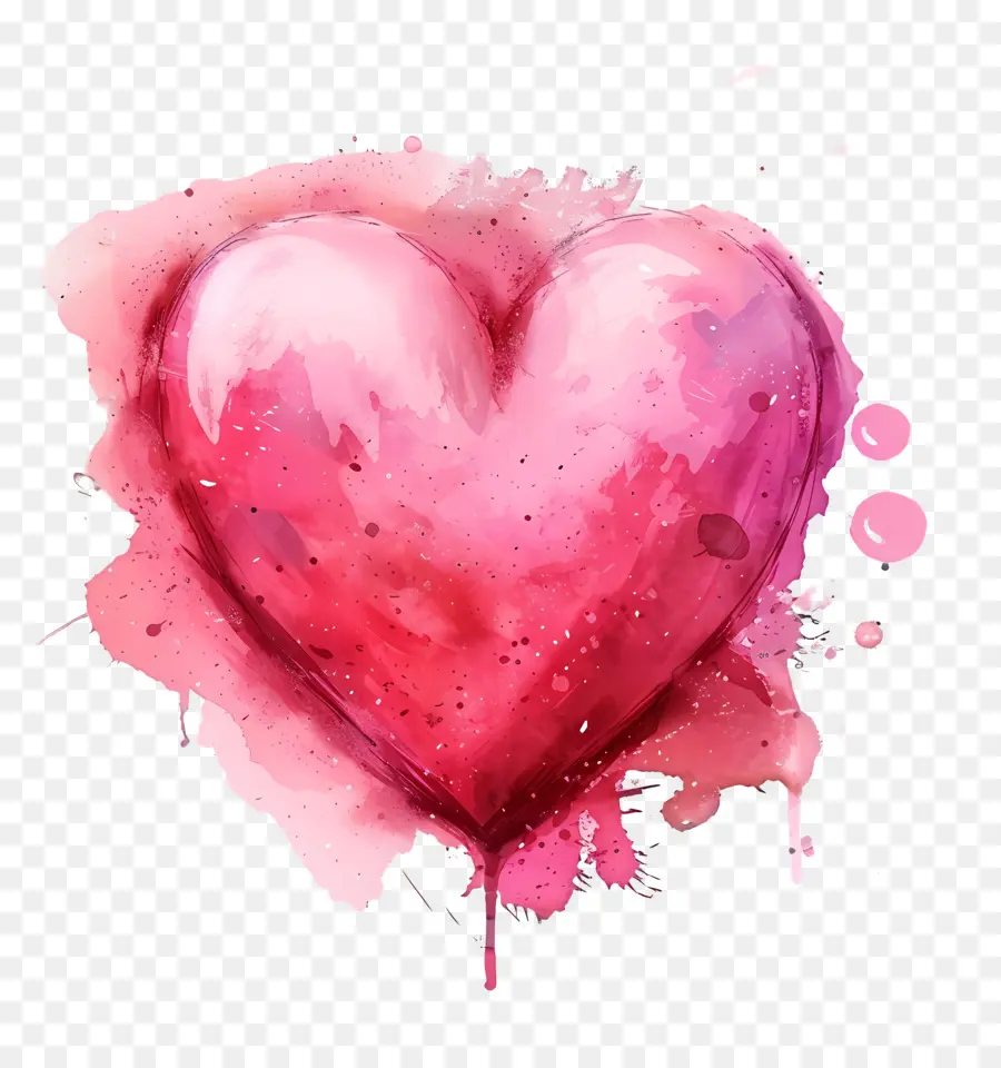 Coração De Rosa，Pintura Em Aquarela PNG