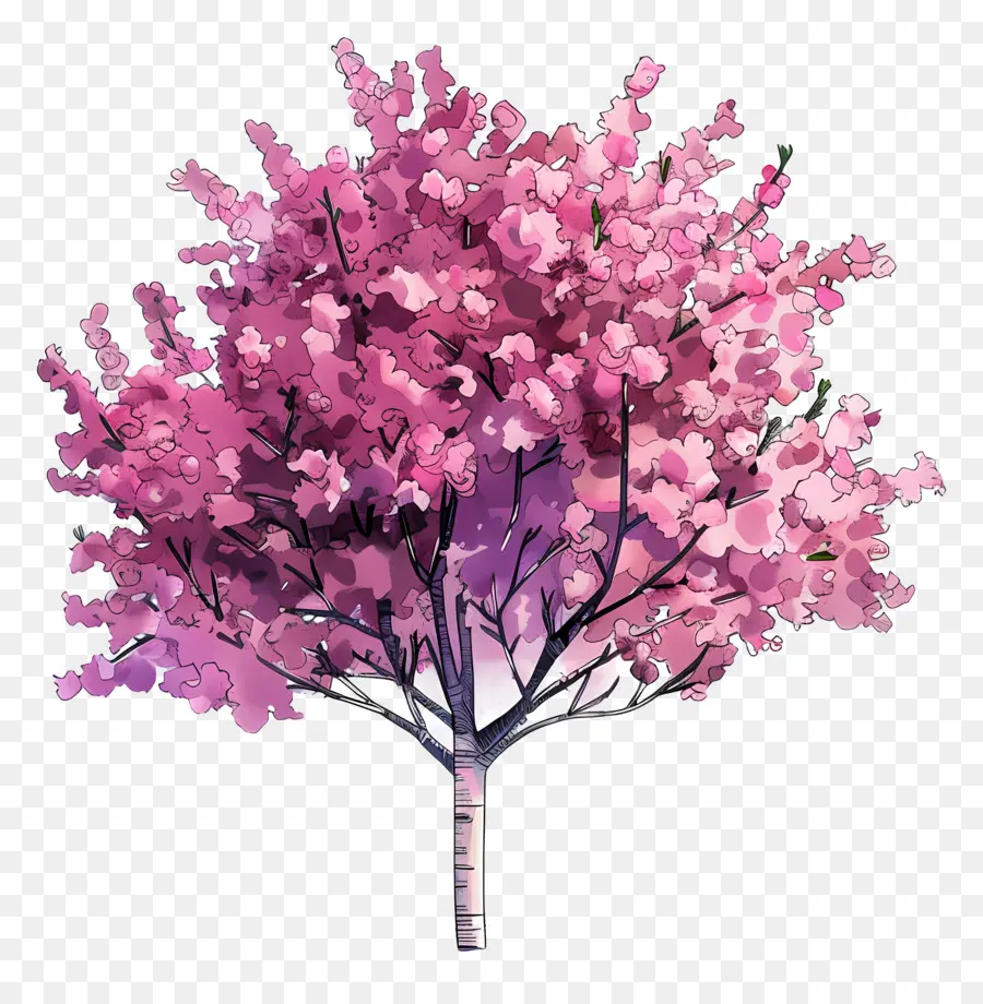 árvore De Cereja，árvore Rosa PNG