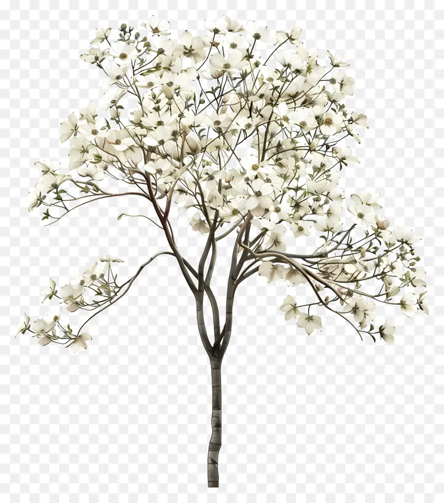 Dogwood Tree，Árvore De Floração Branca PNG