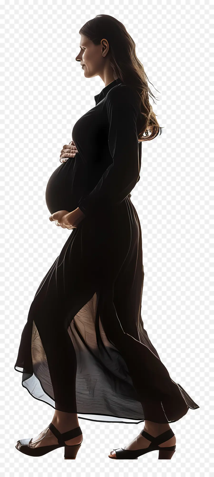Mulher Grávida，Moda De Maternidade PNG