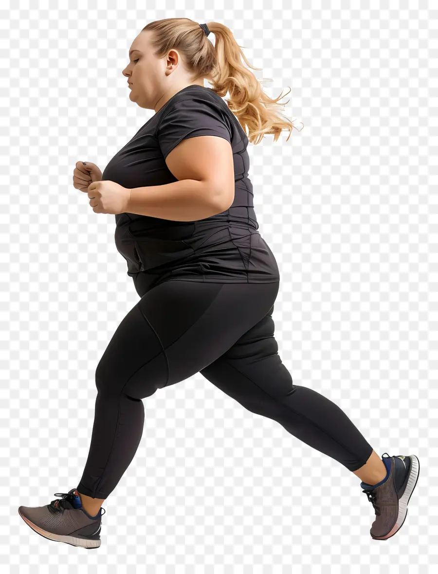 Obesos Mulher，Esteira PNG