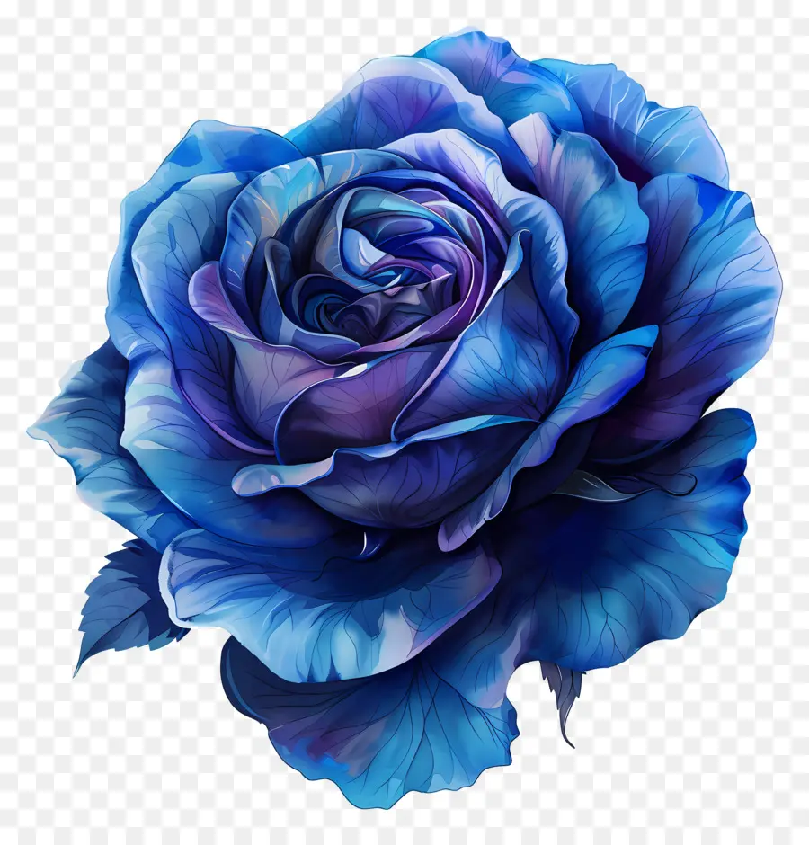 Rosa Azul，Pintura PNG