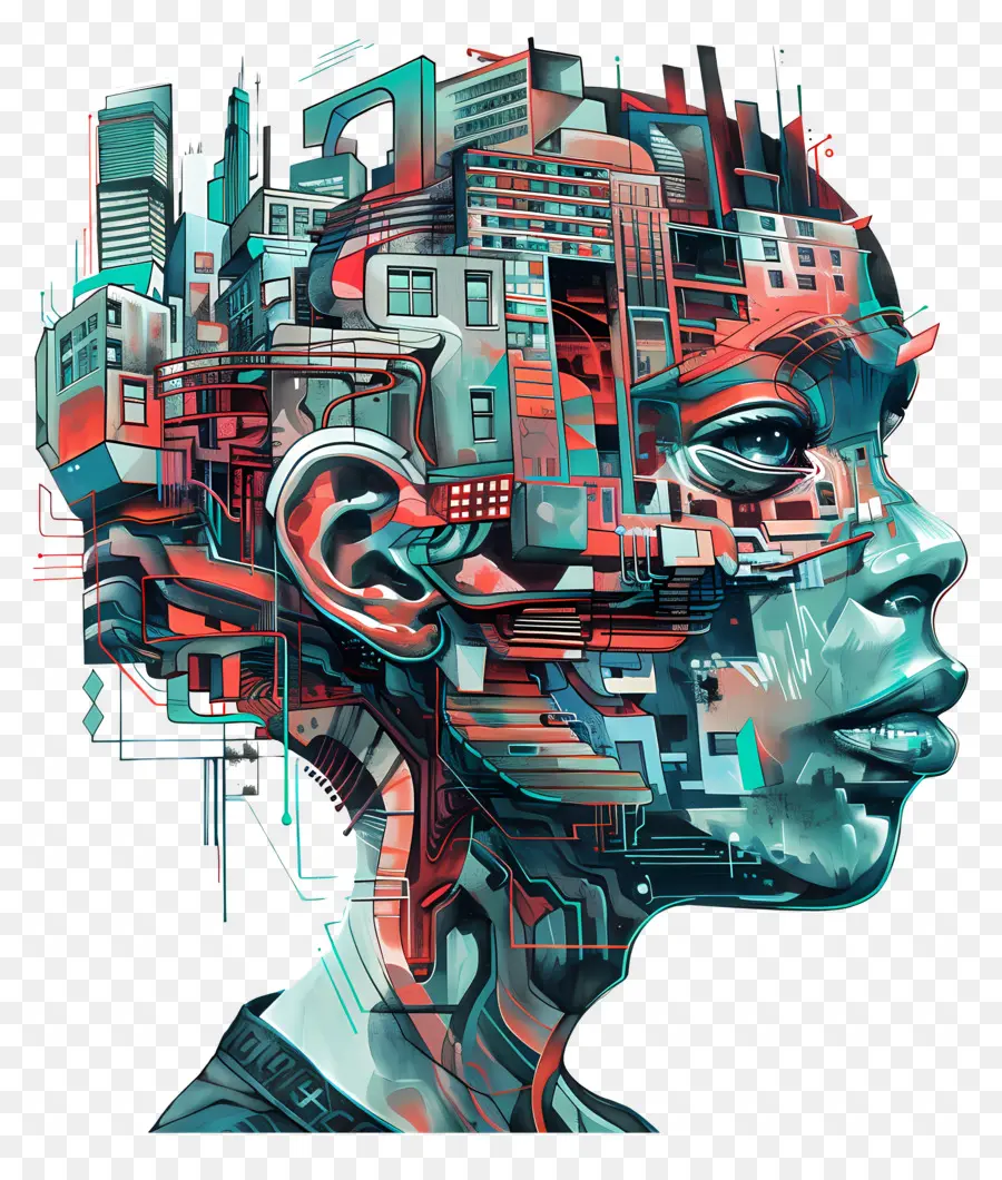 Mental，Cyberpunk Arte PNG