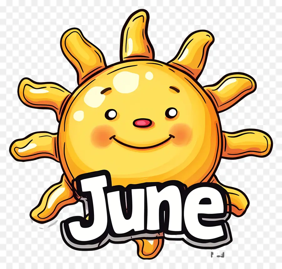 June，Cartoon Sol PNG