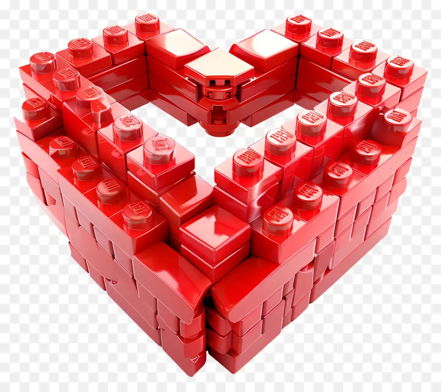 Coração Vermelho Lego，Lego Coração PNG