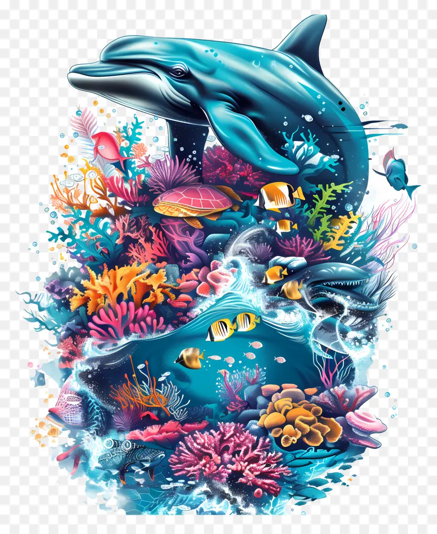As Criaturas Do Mar，Dolphin PNG