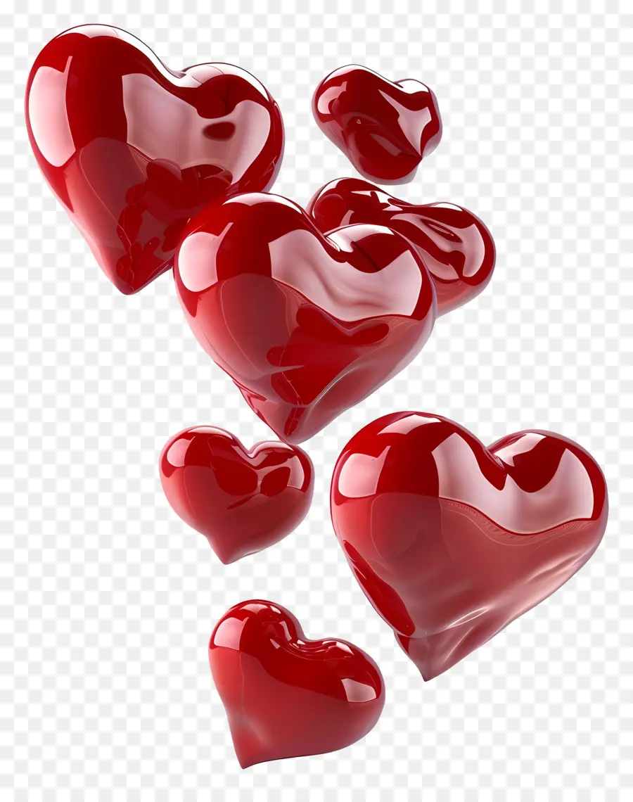 Corações Vermelhos Flutuantes，Coração Vermelho PNG