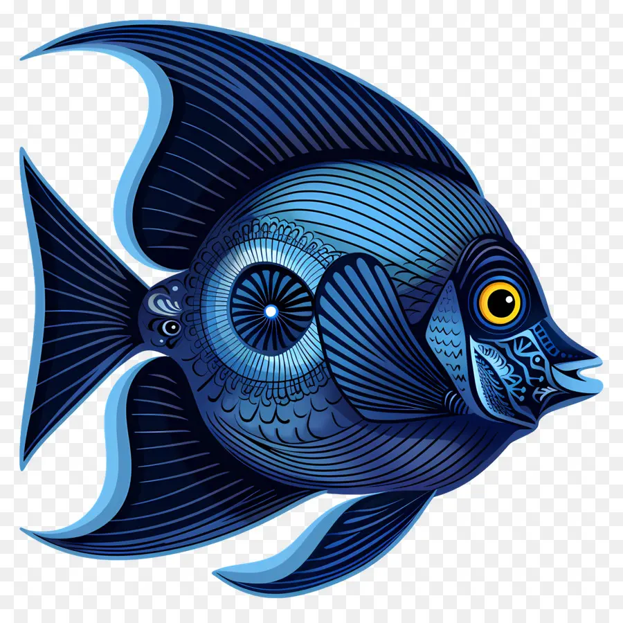 Peixe De Desenho Animado Azul，Peixes Tropicais PNG