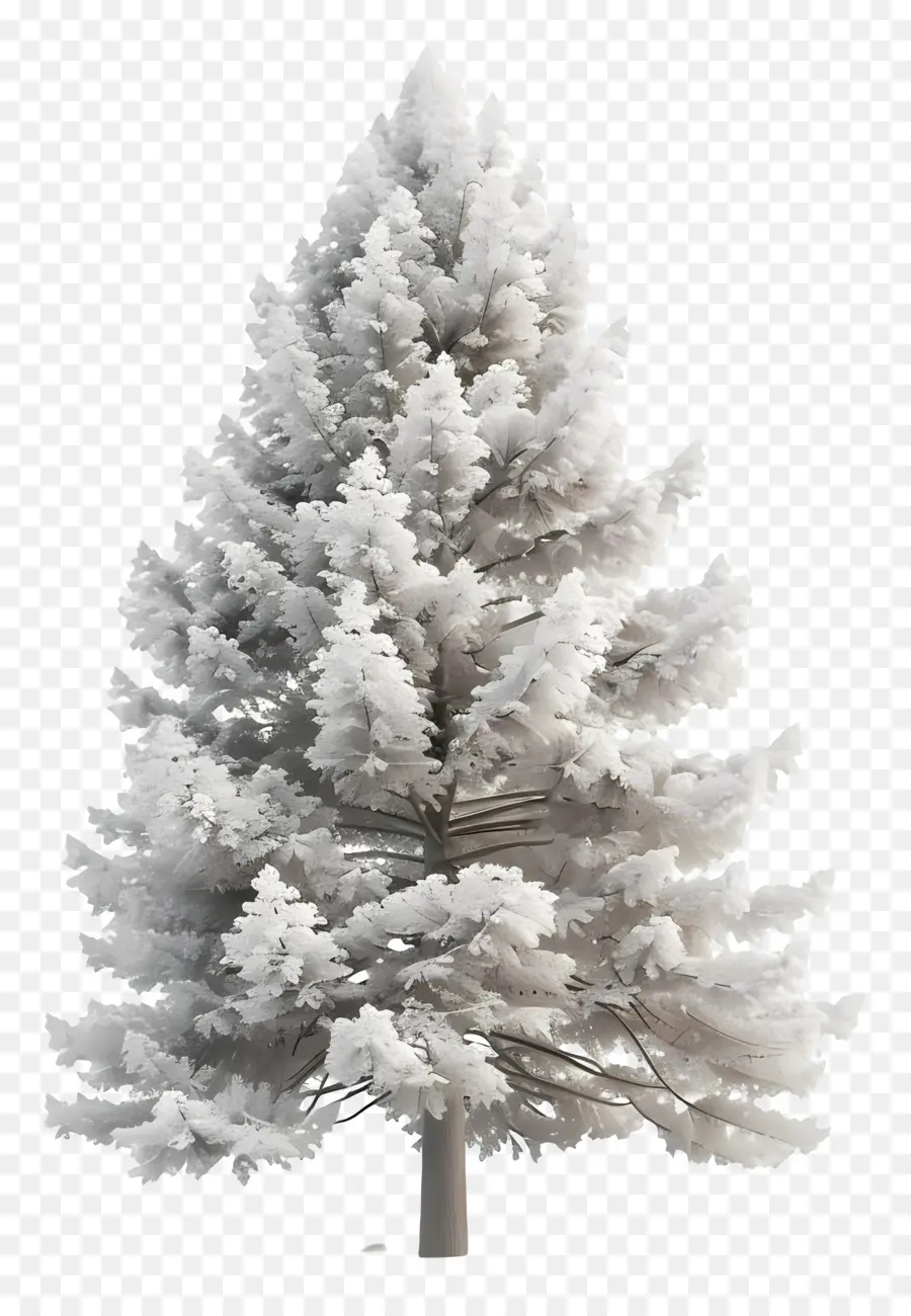 Árvore De Pinheiro Branco，Objeto 3d PNG