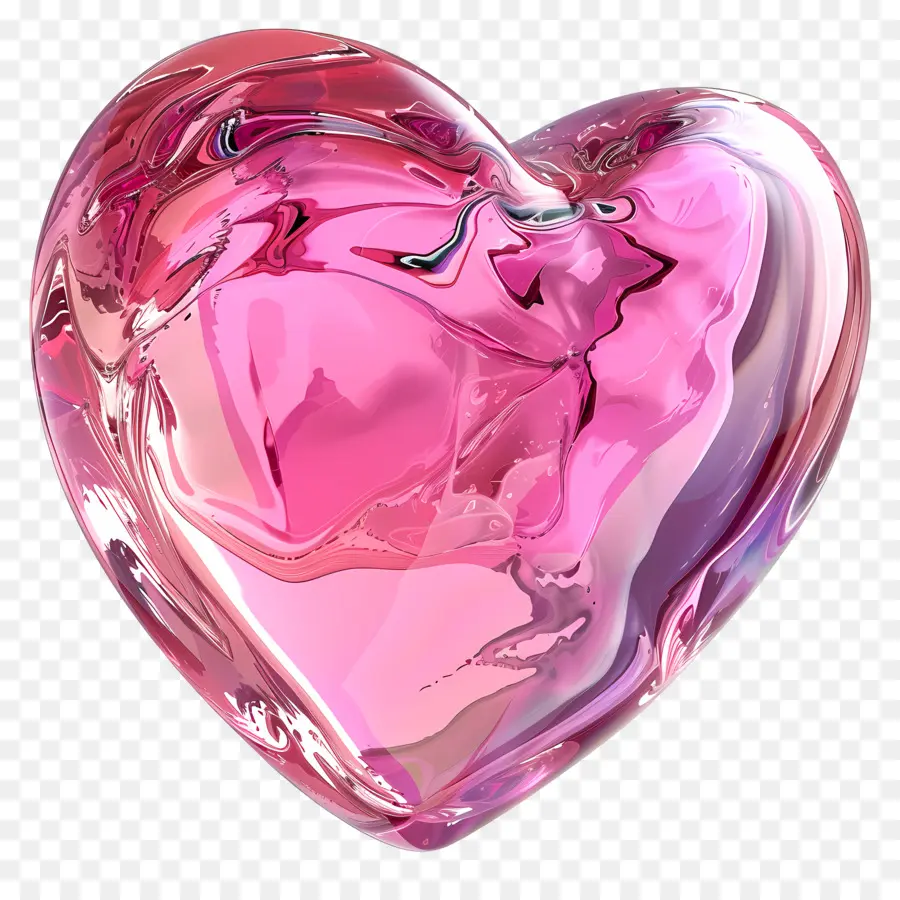 Coração De Rosa，Vidro Em Forma De Coração PNG