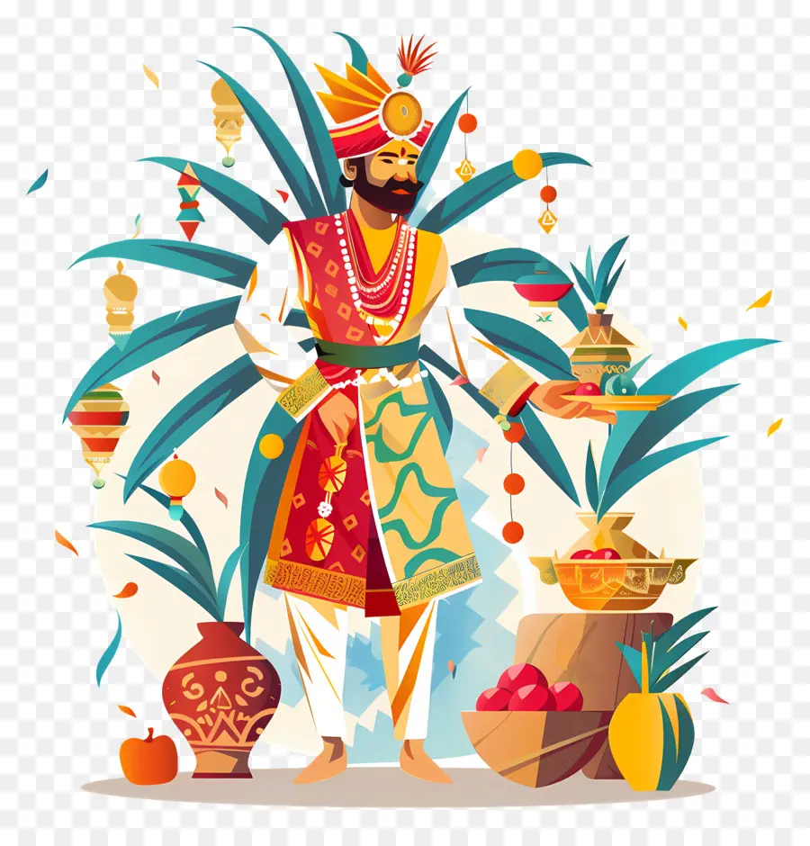 Gudi Padwa，Traje Indiano Tradicional PNG