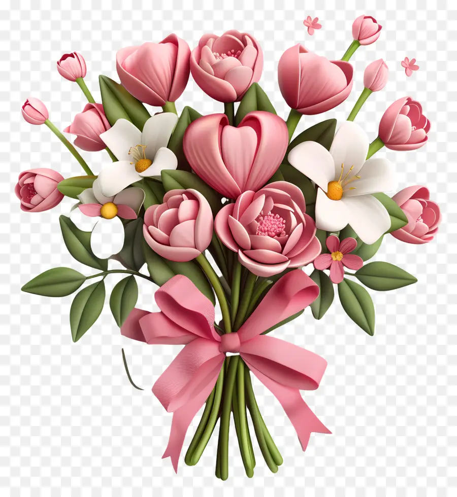 Dia Das Mães，Flores Cor De Rosa PNG
