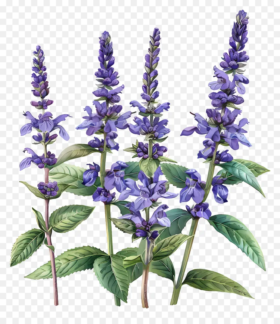 Salvia，Flores De Lavanda PNG